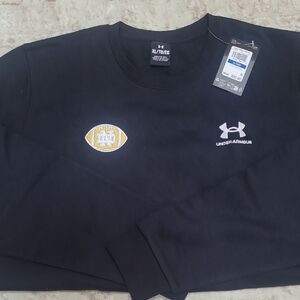 Under Armour Black Crewneck with Logo Patch
